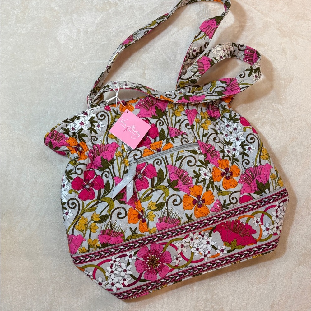 Vera Bradley Tote Purse New Breast Cancer Support Retired Tea Garden Laura NWT